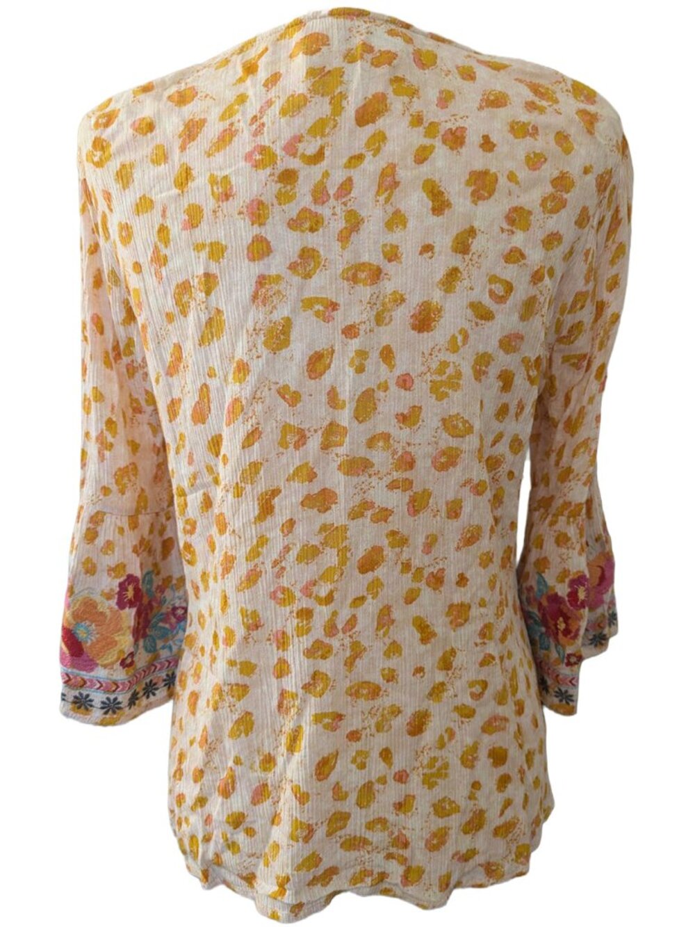 Savanna Jane Cream and Camel Boho Embroidery Top - Picture 13 of 16